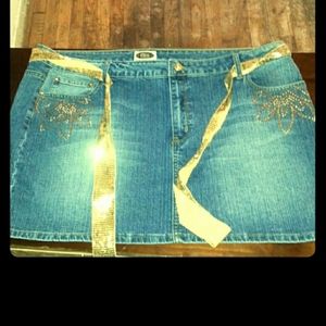 Plus Size Size 24 sexy elite jeans stretchy Jean Skirt